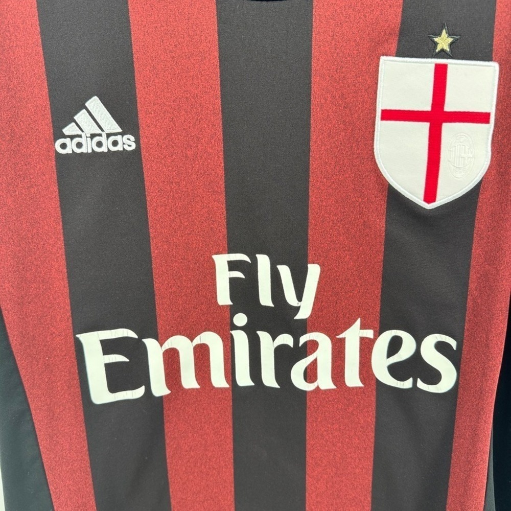adidas AC Milan Fly Emirates ClimaCool Soccer Jersey Red Black Size M (US) - Picture 2 of 12